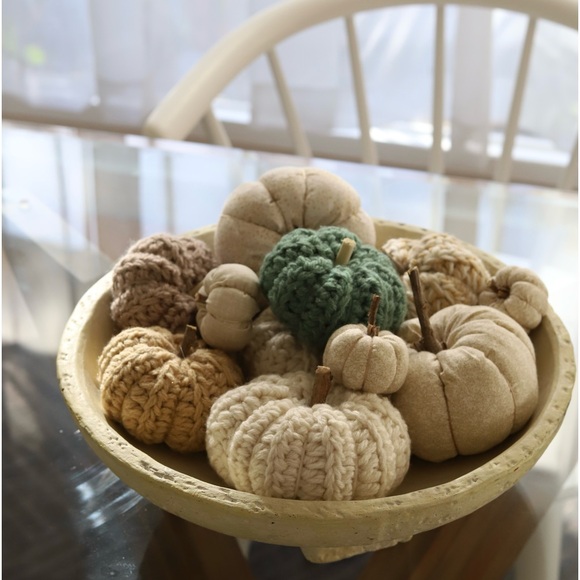 Curated set of handmade pumpkins bring an elevated earthy charm to home décor. - Picture 3 of 4